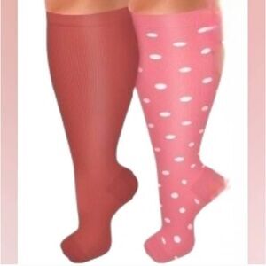 🔸️NIB Unisex Wide Calf Compression Socks Set Of 2 Size 3XL